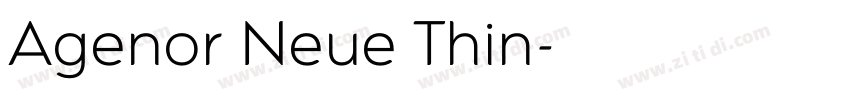 Agenor Neue Thin字体转换